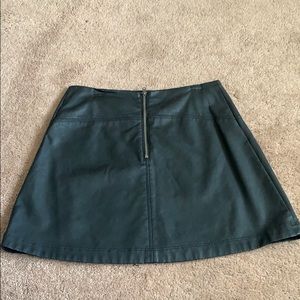 Black faux leather skirt